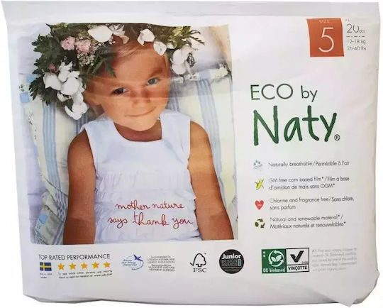 Naty Πάνες Βρακάκι Eco Junior No. 5 για 12-18kg 20τμχ