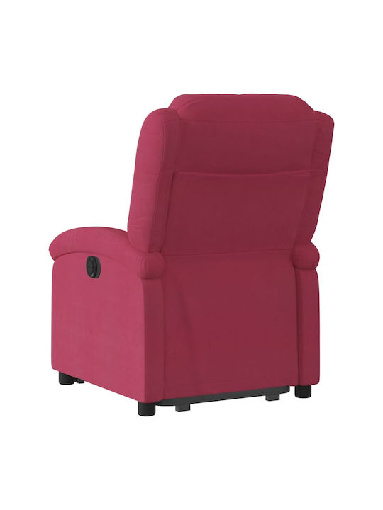 Relaxsessel mit Fußhocker Samt Bordeaux 71x86.5x99.5cm