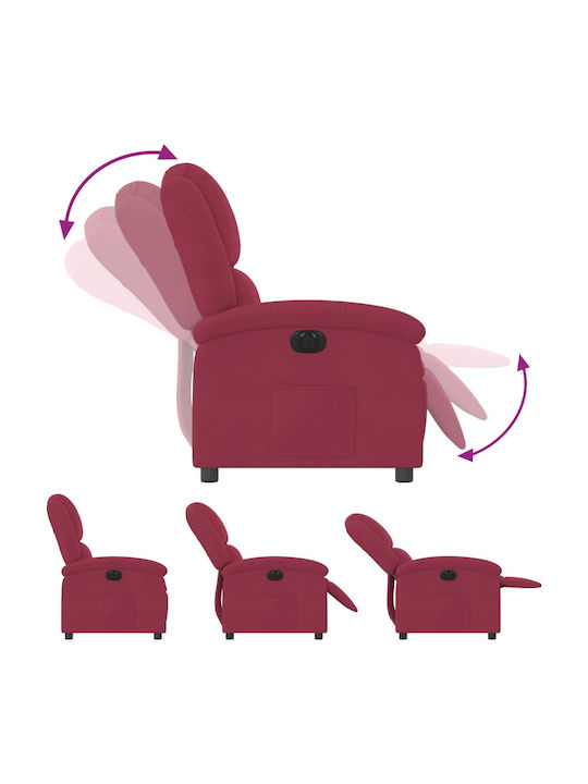Relax Armchair with Footstool Bordeaux 71x86.5x99.5cm
