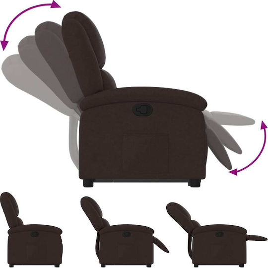 Relax Armchair with Footstool Dark Brown 71x86.5x99.5cm