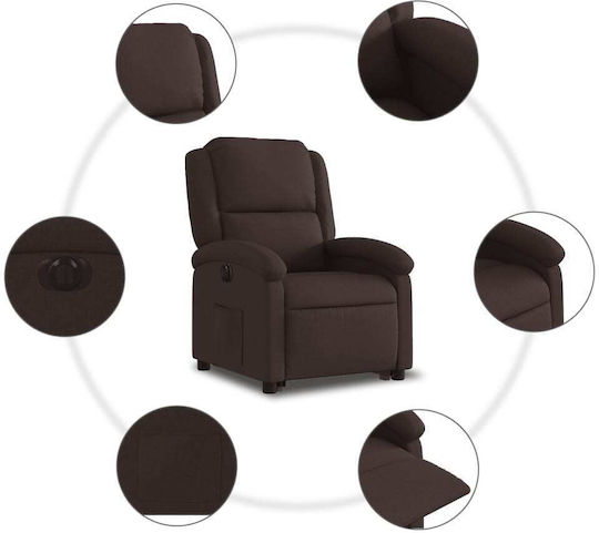 Relax Armchair with Footstool Sc. Coffee 71x86.5x99.5cm