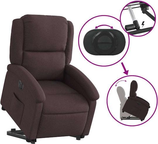 Relax Armchair with Footstool Sc. Coffee 71x86.5x99.5cm