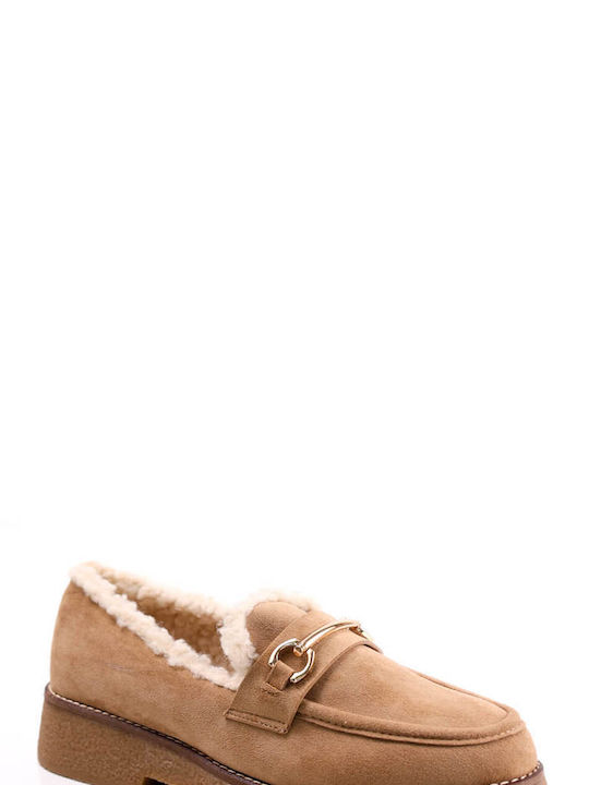 Ligglo Damen Loafers in Beige Farbe