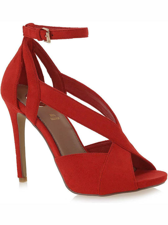 Exe Silvia-518 Damen Sandalen in Rot Farbe