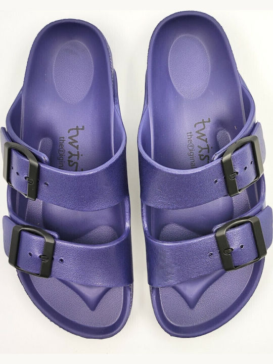 Women's Flat Sandals Anatomic in Navy Blue Color