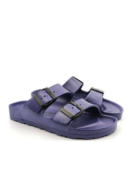 Women's Flat Sandals Anatomic in Navy Blue Color