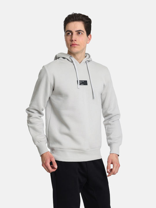 Life Style Butiken Herren Sweatshirt mit Kapuze GRI