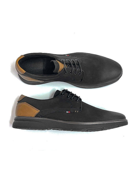 Men's Synthetic Leather Casual Shoes Black