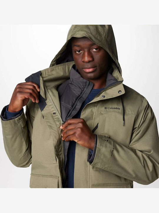 Horizons 3 in 1 Winter Jacket Waterproof Stone Green
