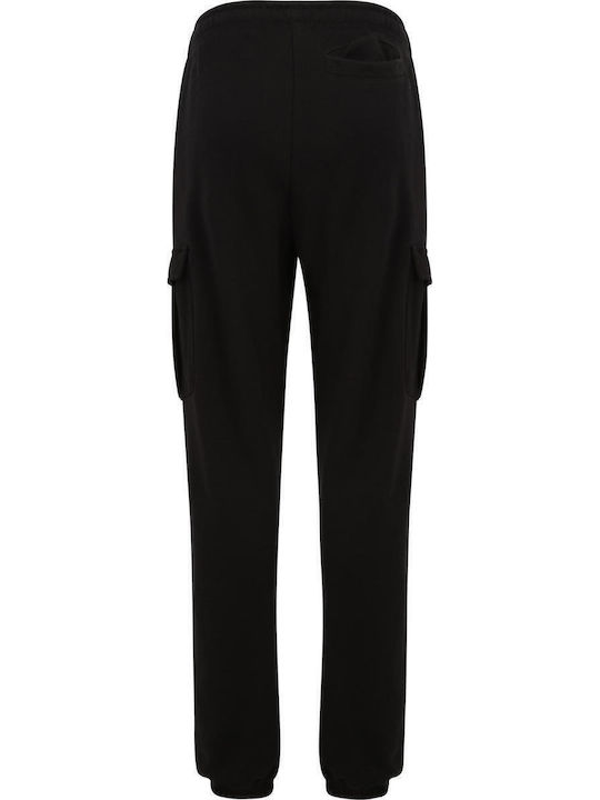 Cargo Sweatpants with Elastic Black