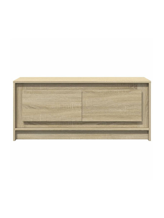 Rectangular Central Coffee Table Wooden with Drawers Sonoma Oak M100xW50xH43.5cm