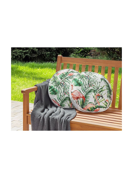 Beliani Waterproof Garden Chair Cushion Green 2pcs 40x40cm.
