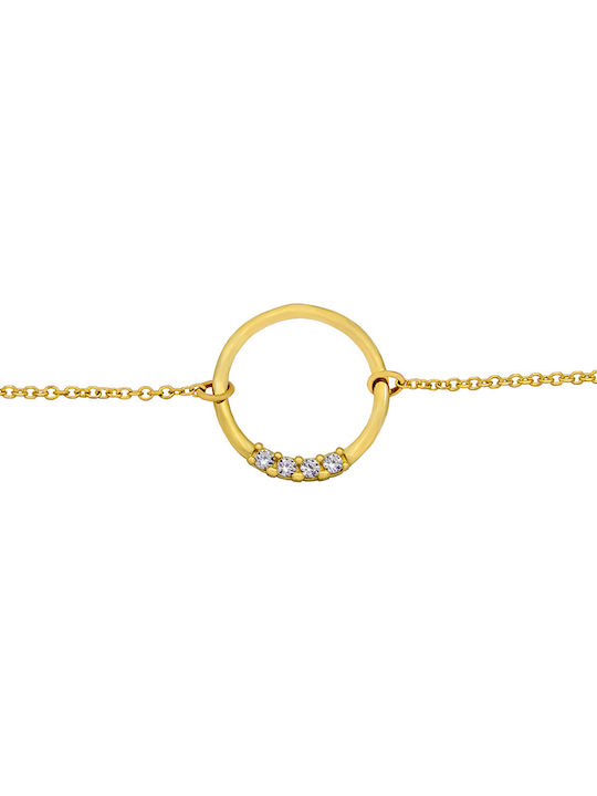 Savvas Design Bracelet made of Gold 14K with Zircon