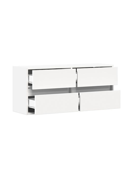TV-Ständer Weiß M100xP31xH45cm