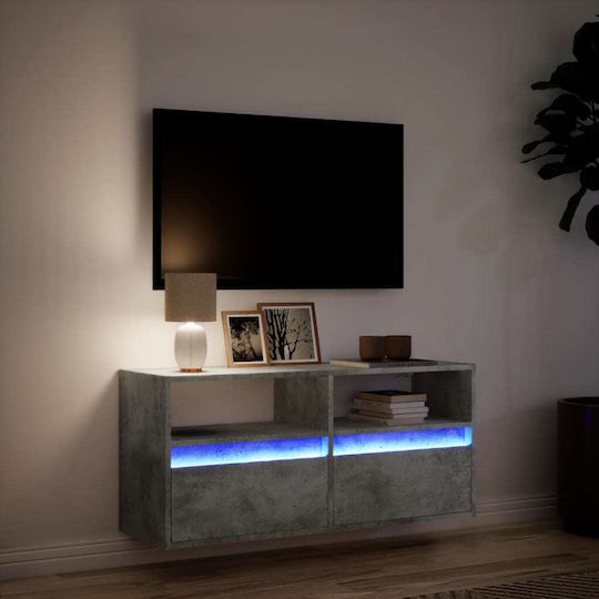 Gray Concrete TV Stand 100x31x45cm