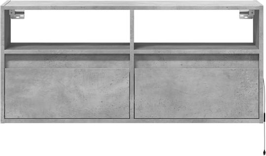 Gray Concrete TV Stand 100x31x45cm