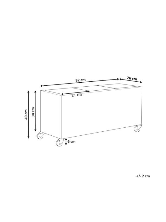 Beliani Plastic Planter Box Black 82cm