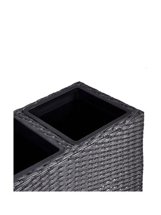 Beliani Plastic Planter Box Black 82cm