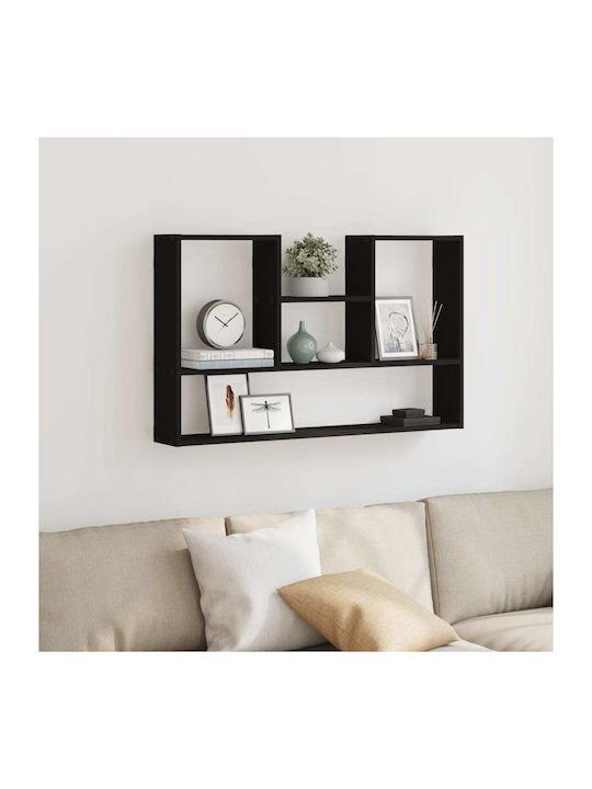 Shelf Wall Black Velvet-Black Metal 99x15x60cm