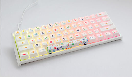 Ducky x SOU SOU One 2 Gaming Μηχανικό Πληκτρολόγιο 60% με Cherry MX Silent Red διακόπτες και RGB φωτισμό (International English) Λευκό