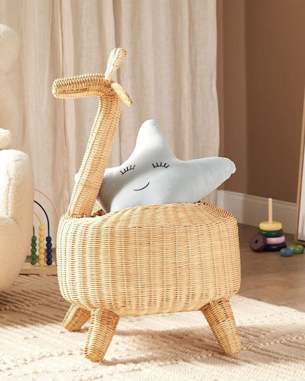 Beliani Kids Storage Basket Made of Straw