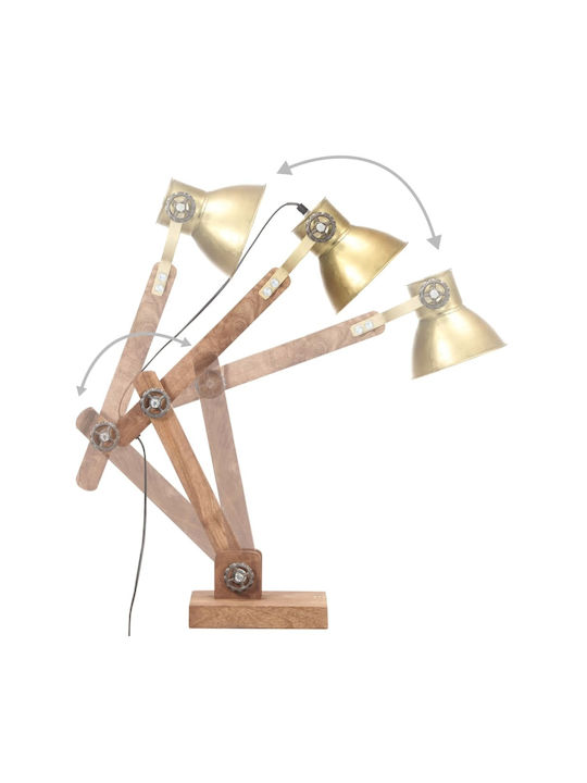 vidaXL Office Lamp with Flexible Arm for Socket E27 in Copper Color
