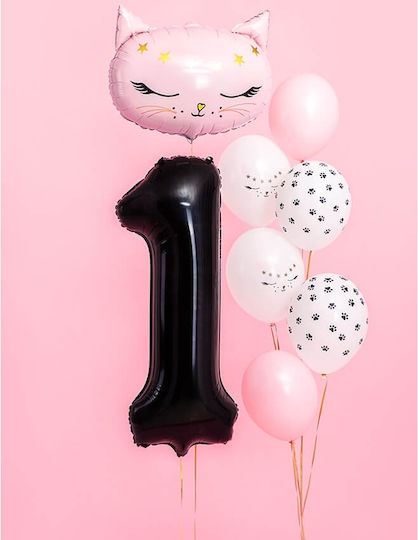 Number 1 Black Balloon 86cm