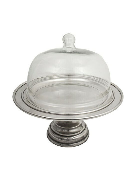 Karni Cake Stand Silver 30x30cm