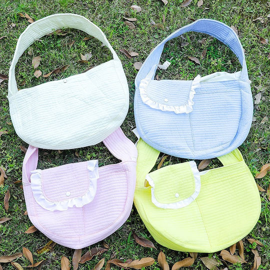 Dog and Cat Carrier Fabric Up to 6 kg M43xW11xH29cm "kourk Cute" – Yellow