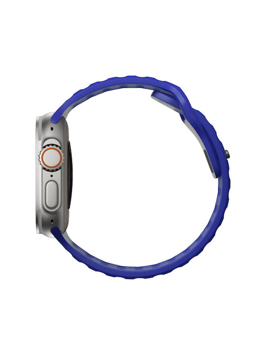 Nomad Кайшка Силиконов Син Galaxy Watch Ultra / Ultra 2 Apple Watch 44/45/46mm/Ultra 49mm Amazfit Verge