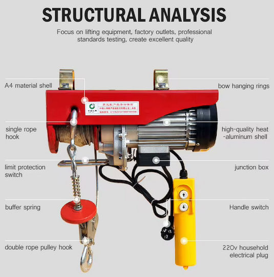 Electric Hoist for Weight Load up to 500kg