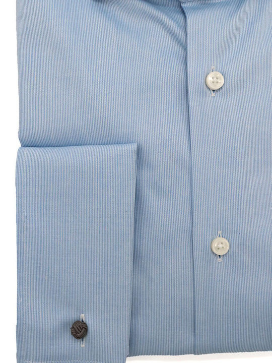 Long-sleeved Cotton Shirt Sky Blue