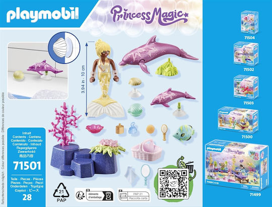 Playmobil Princess Magic Γοργόνα Με Δελφίνια για 4-10 ετών
