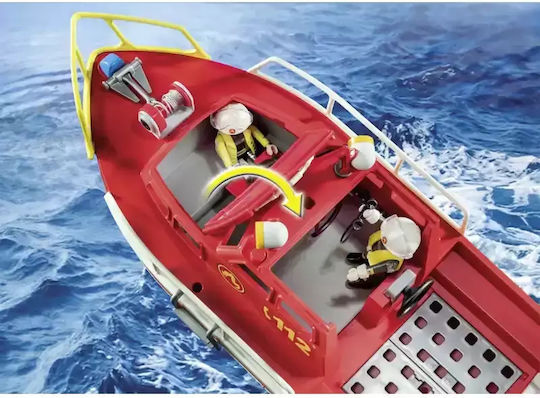 Playmobil Action-Helden Feuerwehr-Rettungsboot für 4-10 Jahre