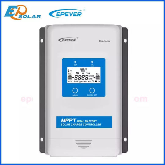 Epever Dual-Batterie-Solar-Laderegler 30A MPPT-Technologie Nur Regler DR3210N-DDS 30A