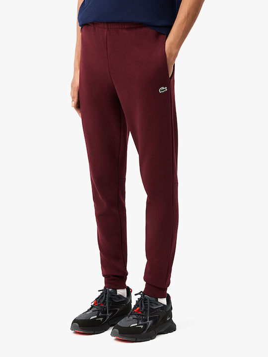 Lacoste Men's Sweatpants with Rubber Bordeux