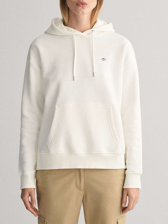 Gant Shield Women's Hooded Sweatshirt Offwhite