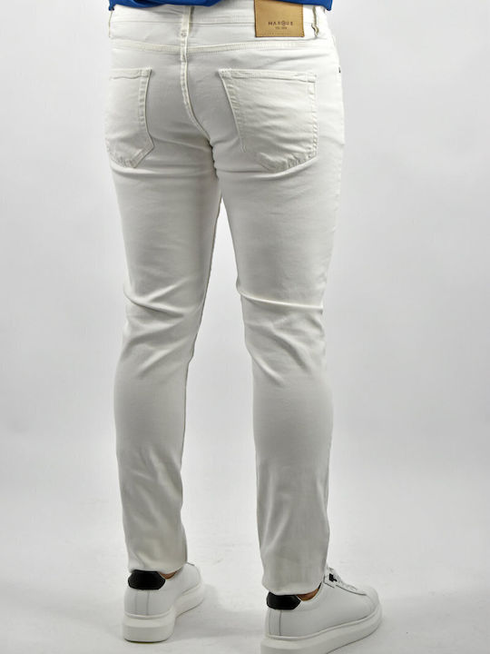 Cutler Men's Jeans Pants with Slim Fit White
