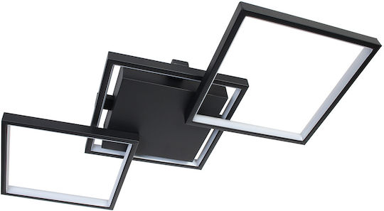 Globobox Ceiling Mount Light 80cm Black with Integrated LED