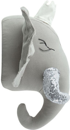 Beliani Kids Wall Decor Animal Head Animals Grey