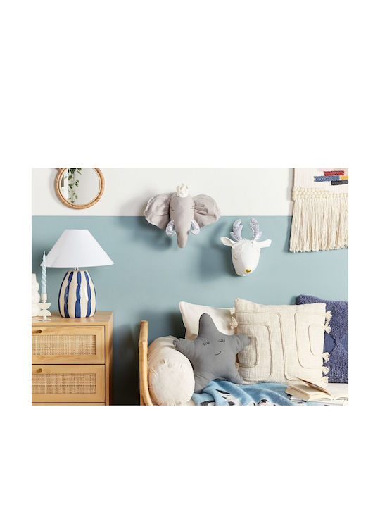 Beliani Kids Wall Decor Animal Head Animals Grey