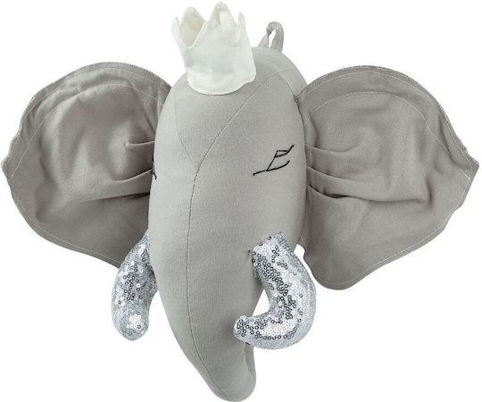 Beliani Kids Wall Decor Animal Head Animals Grey