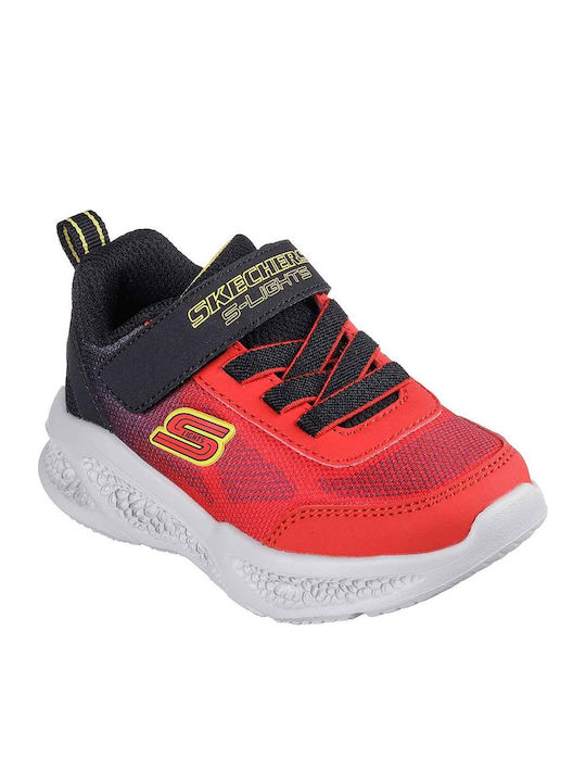 Meteor Lights Inf Παιδικά Sneakers με Σκρατς & Φωτάκια Κόκκινα