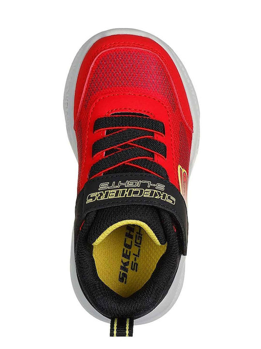 Meteor Lights Inf Παιδικά Sneakers με Σκρατς & Φωτάκια Κόκκινα