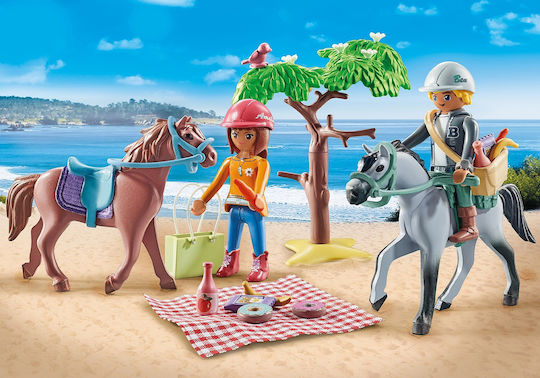 Playmobil Horses Of Waterfall Beach Walk with Amelia and Ben for 5-12 years old