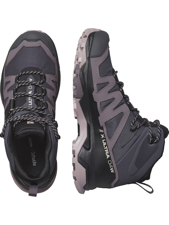 Salomon X Ultra 4 Mid GTX Women's Hiking Waterproof Boots With Gore-Tex Membrane Gray
