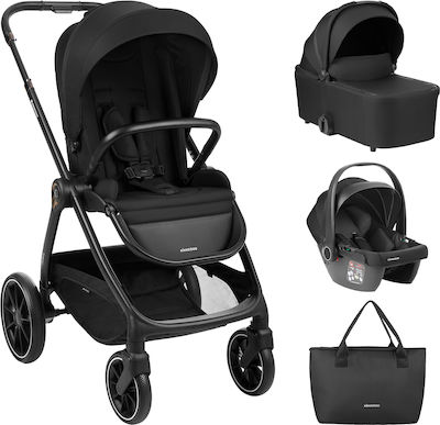 Kikka Boo Modena Adjustable 3 in 1 Baby Stroller Suitable for Newborn Black 10kg