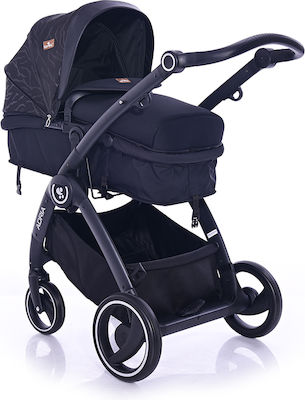 Lorelli Adria 2 in 1 Adjustable 2 in 1 Baby Stroller Suitable for Newborn Black Silver 12.20kg