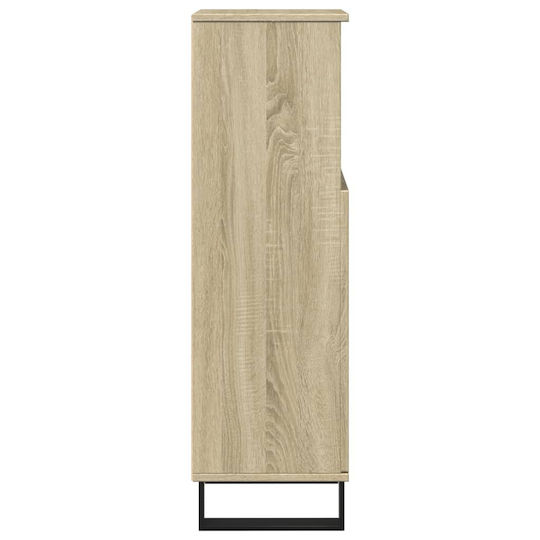 vidaXL Floor Bathroom Column Cabinet L30xD30xH100cm Sonoma