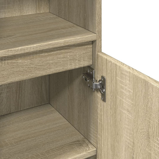 vidaXL Floor Bathroom Column Cabinet L30xD30xH100cm Sonoma